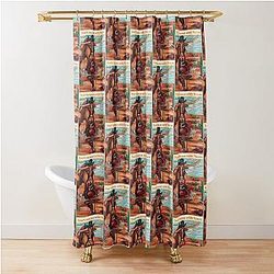 Happy Moose Madness, Don't Moose with Texas Shower Curtain