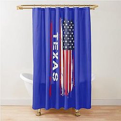 Texas USA Flag Shower Curtain