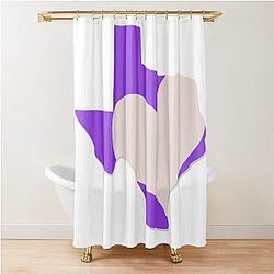 Texas Heart Shower Curtain