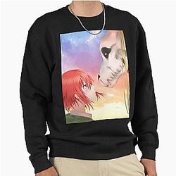 Elias Ainsworth The Ancient Magus Bride Fine Art Anime Sleeve Pullover Sweatshirt