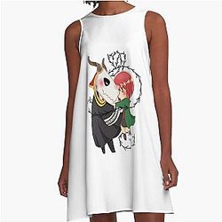 Retro Vintage The Ancient Magus Bride Elias And Chise Music A-Line Dress