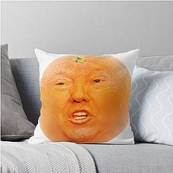 The Annoying Orange Parody Trump Throw Pillow