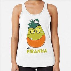 Mr. Piranha The Bad Guy Racerback Tank Top