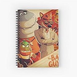 The Bad Guys Mr Piranha Spiral Notebook