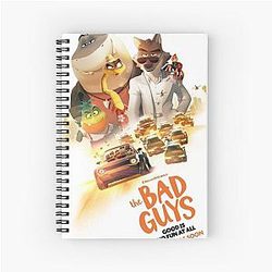 The Bad Guys Movie Poster Spiral Notebook