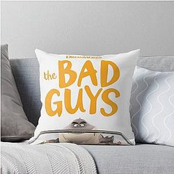 The Bad Guys Mr Piranha Poster Throw Pillow
