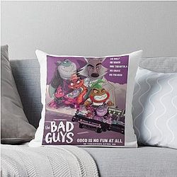 The Bad Guys Movie 2022 Mr Piranha Throw Pillow