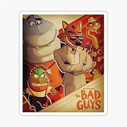 The Bad Guys Movie 2022 Mr Piranha Poster