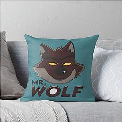 Mr. Wolf  Throw Pillow