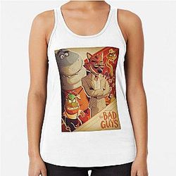 The Bad Guys Movie 2022 Mr Piranha Racerback Tank Top