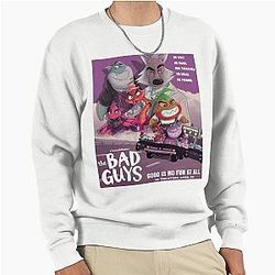 The Bad Guys Film, Mr Piranha Poster Pullover Sweatshirt