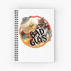 The Bad Guys Great Gift TV for Kids with Funny Characters Spiral Notebook