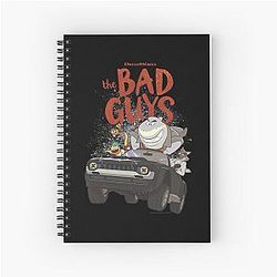 The Bad Guys Getaway Vehicle Poster Spiral Notebook