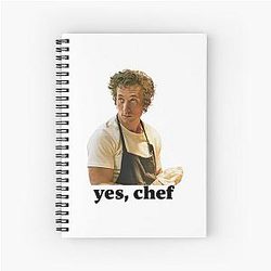 Yes Chef Carmy Berzatto The Bear Spiral Notebook