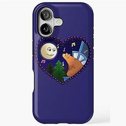 The Moon and The Bear and The Big Blue House iPhone Tough Case