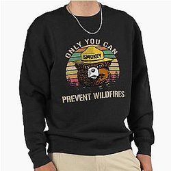 Smokey the Bear Only You Can Prevent Wildfires Pullover Sweatshirt