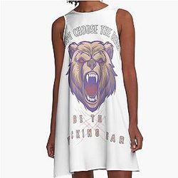 Don't Choose the Bear Be the Bear A-Line Dress