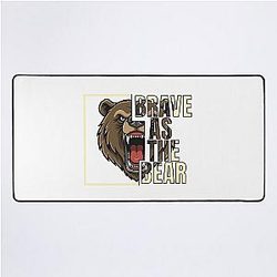 Brave the bear Desk Mat