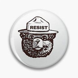 Smokey the Bear Resist Shirt National Parks Pin