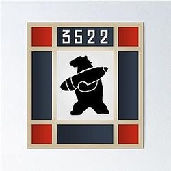 Wojtek the bear (Polish Soldier) Company Banner Poster