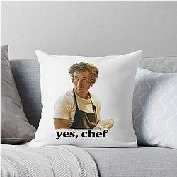Yes Chef Carmy Berzatto The Bear Throw Pillow cleaned to: 
Yes Chef Carmy Berzatto The Bear Throw