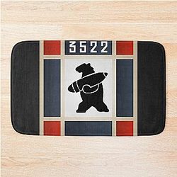 Wojtek the bear - Polish Soldier Bear Company Banner Bath Mat