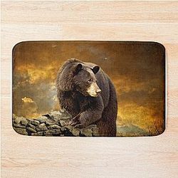 The Bear Went Over the Mountain Bath Mat