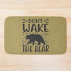 Funny Morning Hater Bear Bath Mat