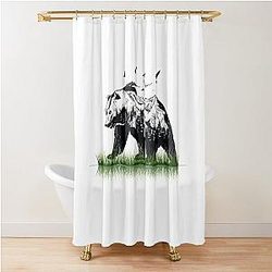 The Bear 1988 Art Shower Curtain