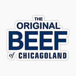 Original Beef of Chicagoland - The TV Show Parody Logo Sticker