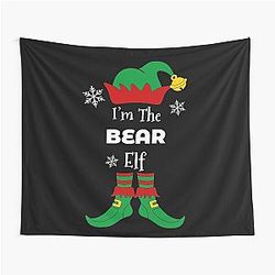 I'm the bear Elf Family Christmas Gift Tapestry