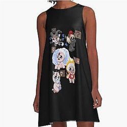 Funny The Binding of Isaac design A-Line Dress changes to: Funny The Binding of Isaac A-Line Dress