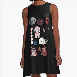 Funny The Binding of Isaac A-Line Dress