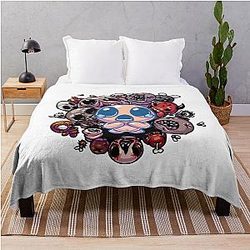Isaac and the Monsters - The Binding of Isaac Throw Blanket