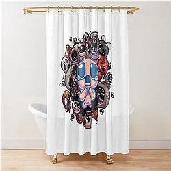 Isaac and the Monsters - The Binding of Isaac Shower Curtain