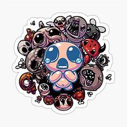 Isaac and the Monster - The Binding of Isaac Sticker