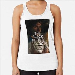 The black racerback tank top