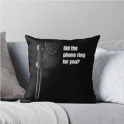 Did the phone ring for you? The Black Phone Horror Movie Lover Throw Pillow