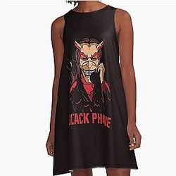 The Black Phone A-Line Dress