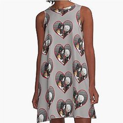 The Case Study of Vanitas Anime - Lovers Heart Frame A-Line Dress