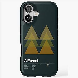 The Cure - A Forest 1980 New Wave Minimalistic Swiss Graphic Design iPhone Case