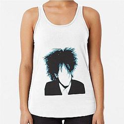 Inspired by Robert Smith of the Cure Blue Racerback Tank Top