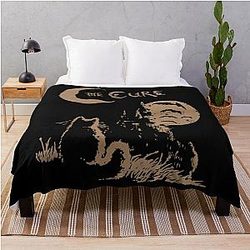 The Cure Cat 90S Alt Indie Rock Band Throw Blanket