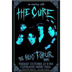 Officially Licensed The Cure Head Tour Art Poster 24 x 36 Inch Decorative Print Poster Paper Ready to Frame
