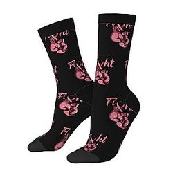 Fight for the Cure Breast Cancer Socks Cotton Cozy Casual Sock