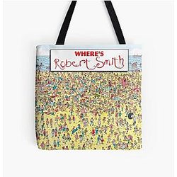 Where's Robert Smith The Cure All Over Print Tote Bag