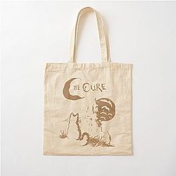 The Cure Cat Moon Alt Rock Band Cotton Tote Bag