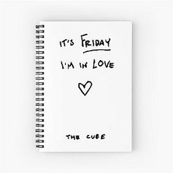 It's Friday I'm in Love-The Cure song lyrics Spiral Notebook