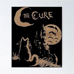 The Cure Cat Indie Rock Band Poster