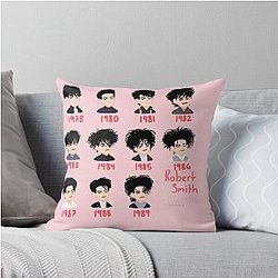 Robert Smith of The Cure Hair History Pillow